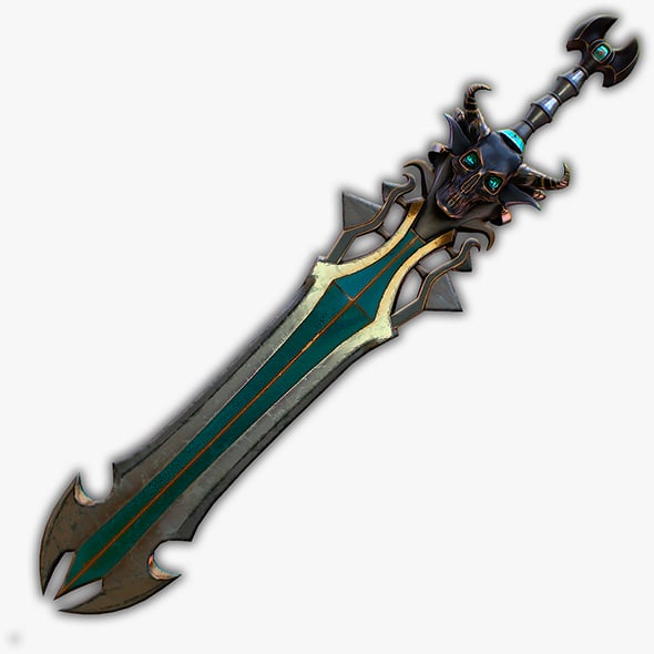 Fantasy Sword 18 3D Model - 3DOcean Item for Sale