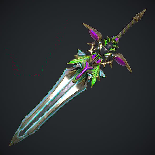 Fantasy Sword 19 3D Model - 3DOcean Item for Sale