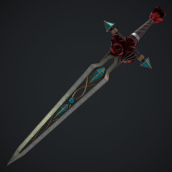 Fantasy Sword 21 3D Model - 3DOcean Item for Sale