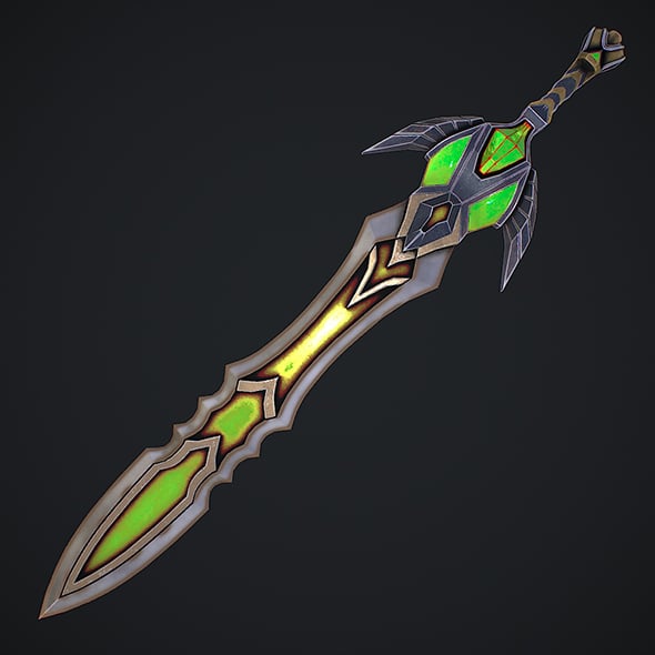 Fantasy Sword 23 3D Model - 3DOcean Item for Sale