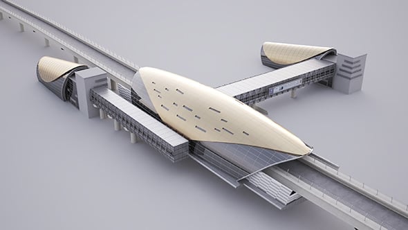 Dubai Metro Station - 3DOcean Item for Sale