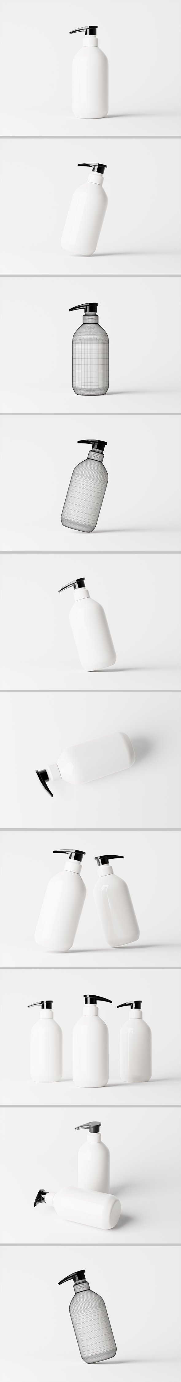 Pump bottle 3D model - 3DOcean Item for Sale