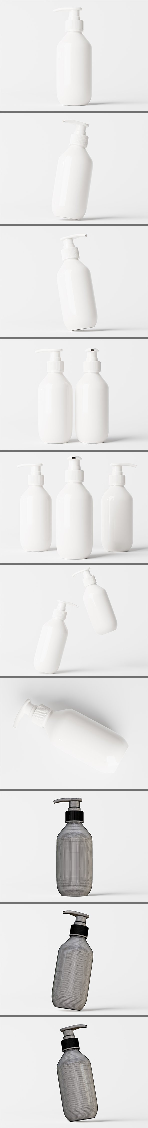 Plastic Cosmetic Pump Bottle - 3DOcean Item for Sale