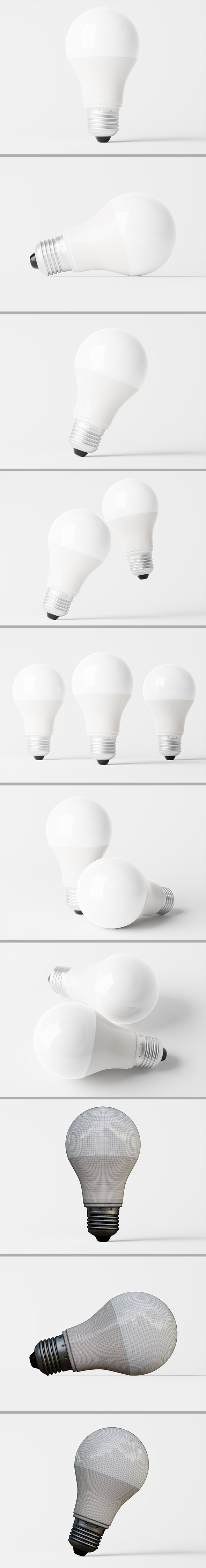 LED energy saving bulb 3D model - 3DOcean Item for Sale