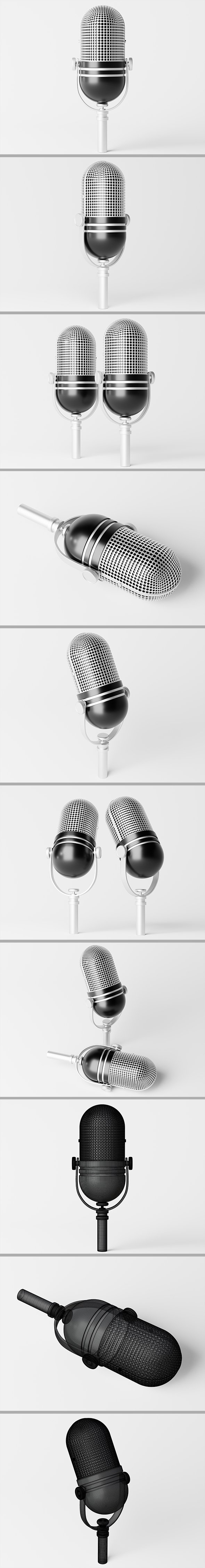 Microphone 3D model - 3DOcean Item for Sale