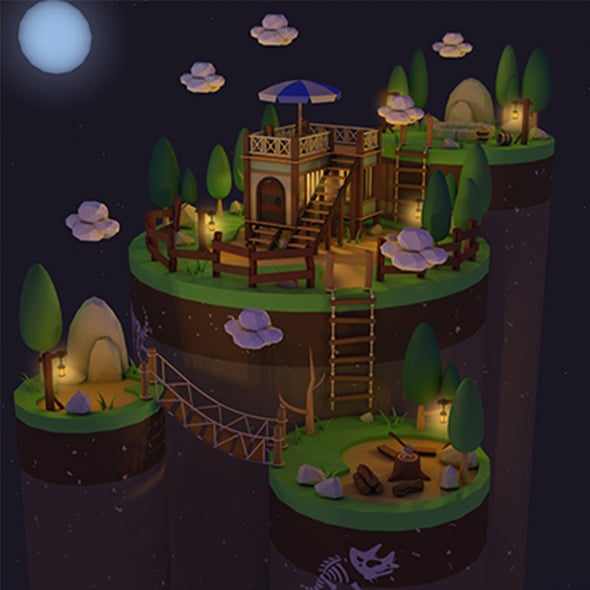 Low Poly House 1 - 3DOcean Item for Sale