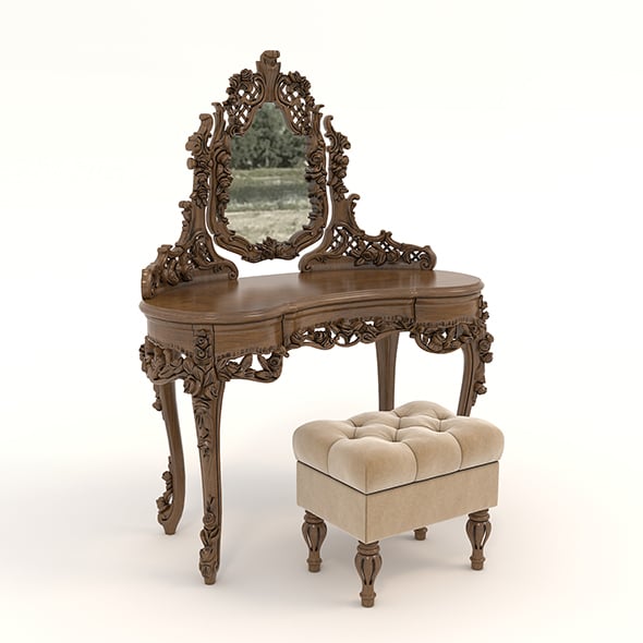 Classic Style Dressing Table 9 - 3DOcean Item for Sale