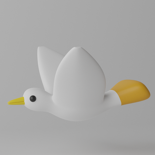 Cartoon Cute Bird 1 3D model - 3DOcean Item for Sale