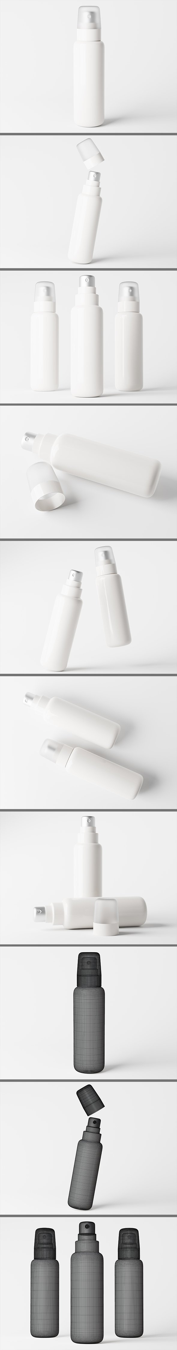 Cosmetic Pump Bottle 3D Model - 3DOcean Item for Sale