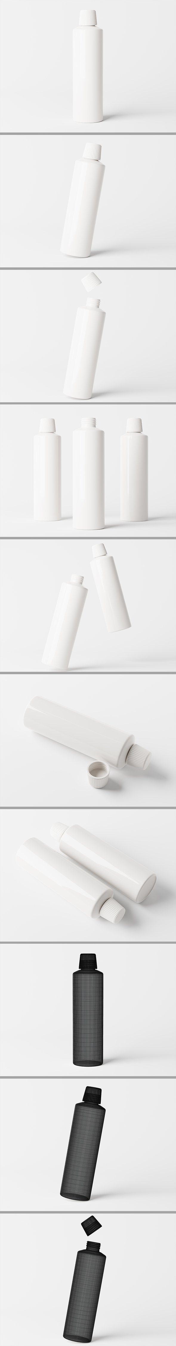 Cosmetic packaging bottle 3D model - 3DOcean Item for Sale