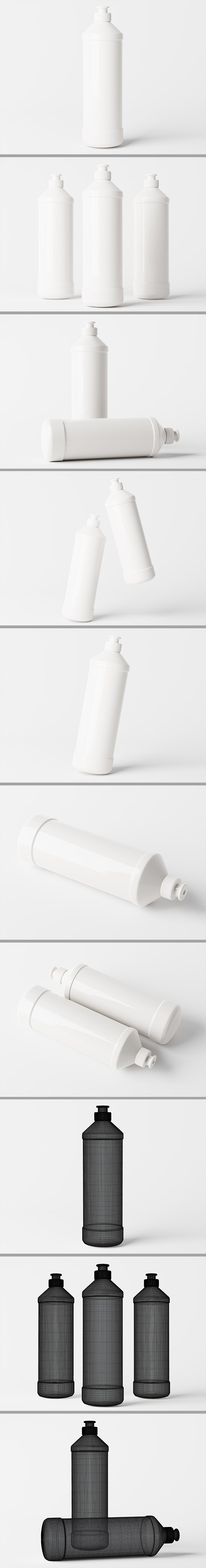 Cosmetic packaging bottle 3D model - 3DOcean Item for Sale