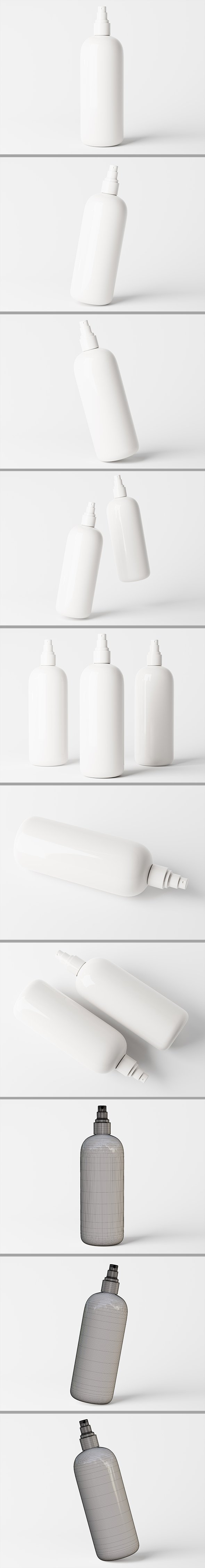 large cosmetic packaging spray bottle 3D model - 3DOcean Item for Sale