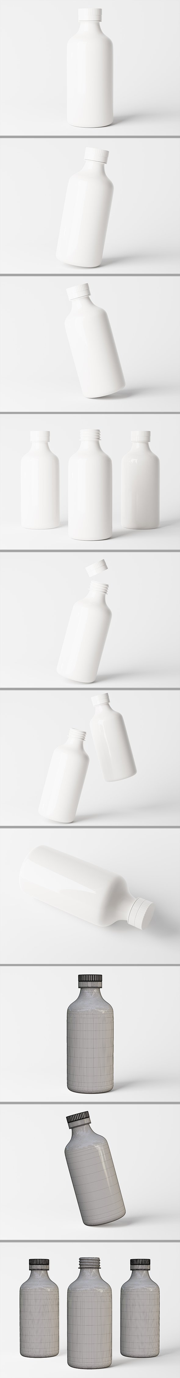Cosmetic packaging bottle 3D model - 3DOcean Item for Sale