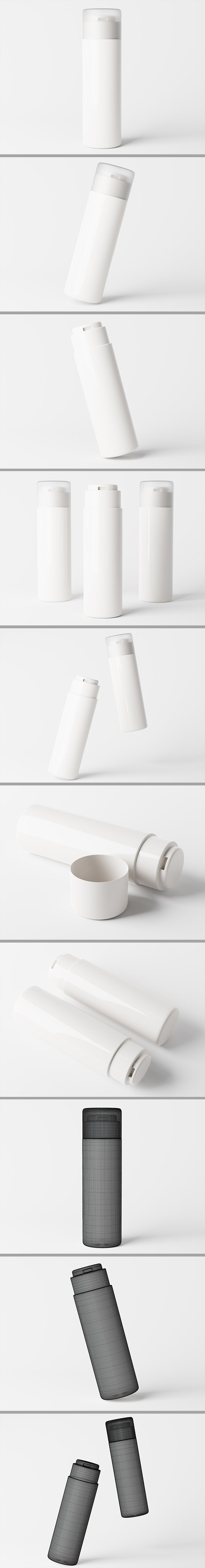 Cosmetic packaging bottle 3D model - 3DOcean Item for Sale