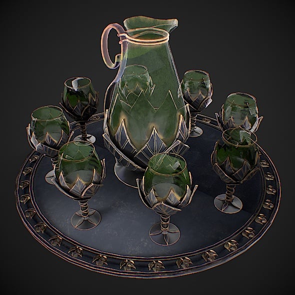 Table Service 3D Model - 3DOcean Item for Sale