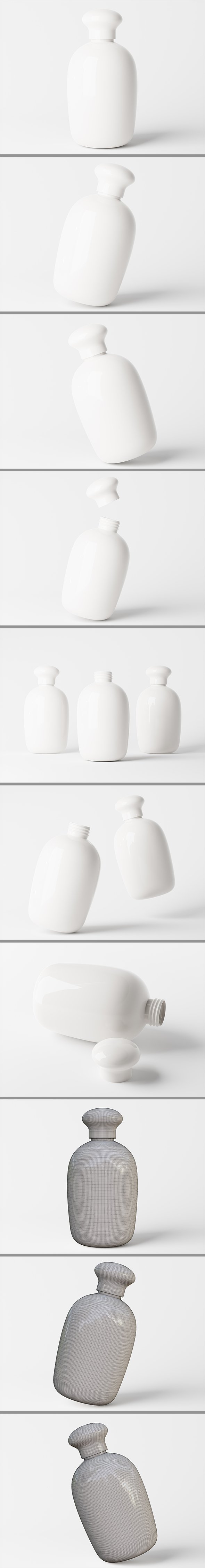 Cosmetic packaging bottle 3D model - 3DOcean Item for Sale
