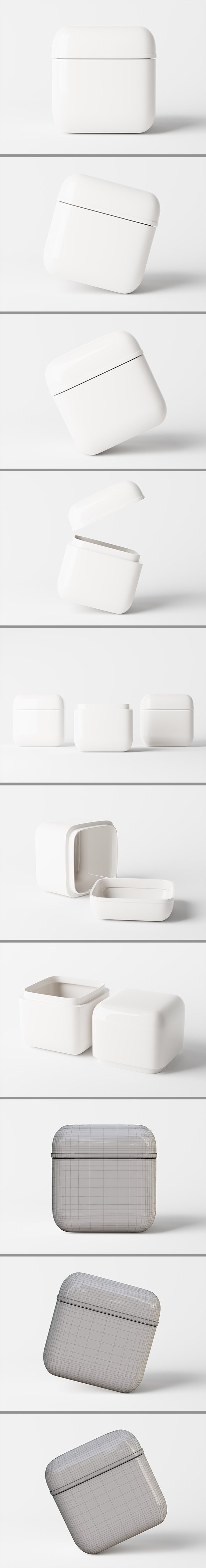 Cosmetic Cube Shaped Jar 3D model - 3DOcean Item for Sale