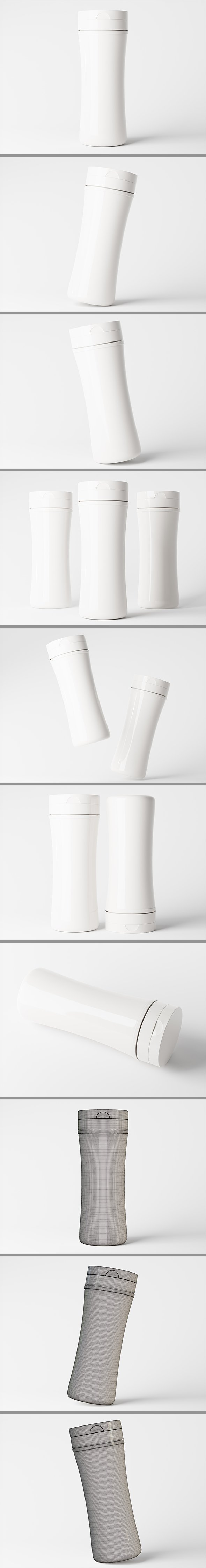 Cosmetic packaging bottle 3D model - 3DOcean Item for Sale