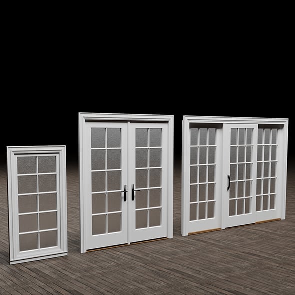 Door Window Set - 3DOcean Item for Sale