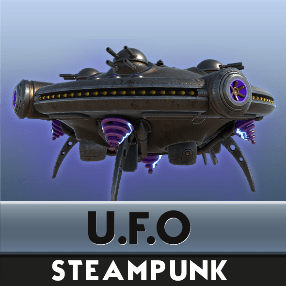 Steampunk UFO - 3DOcean Item for Sale