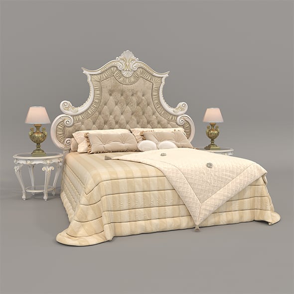 Classic Style Bed Set 30 - 3DOcean Item for Sale