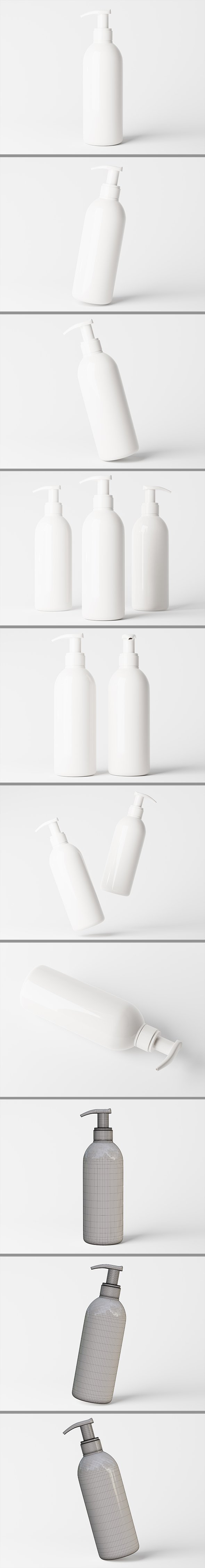 Slim Pump Bottle 3D Model - 3DOcean Item for Sale