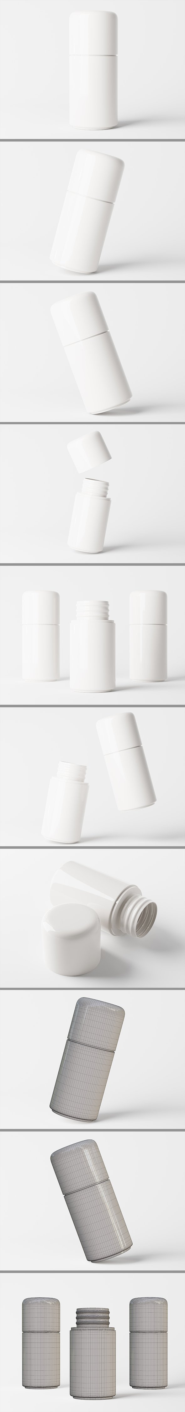 A cosmetic packaging bottle 3D model - 3DOcean Item for Sale