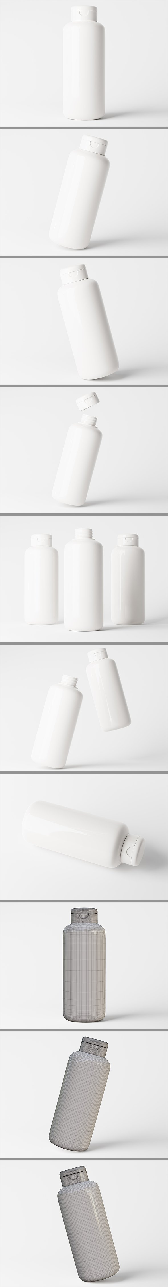 A cosmetic packaging bottle 3D model - 3DOcean Item for Sale