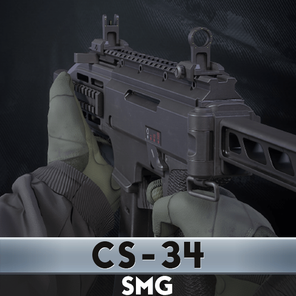 CS-34 SMG With Hands - 3DOcean Item for Sale