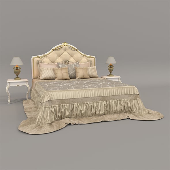 European Style Bed Set 22 - 3DOcean Item for Sale