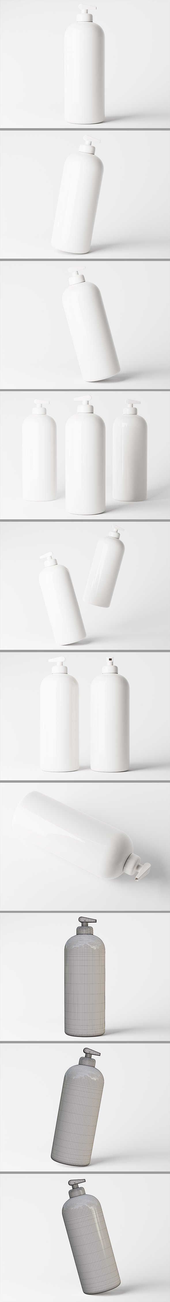 Extra Large Pump Bottle 3D Model - 3DOcean Item for Sale