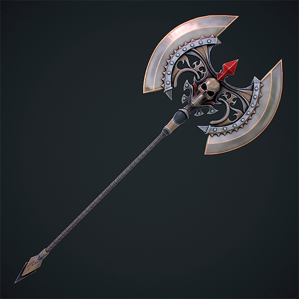 Fantasy Axe 1 3D Model - 3DOcean Item for Sale
