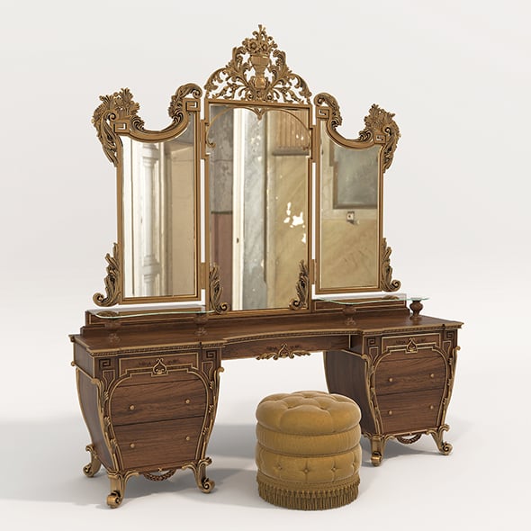 Classic Style Dressing Table 11 - 3DOcean Item for Sale