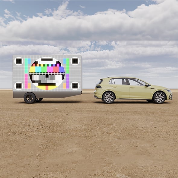 Advertising Led Screen Car Back - 3DOcean Item for Sale