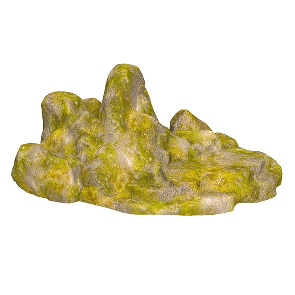 Moss Stone Rock 06 - 3DOcean Item for Sale