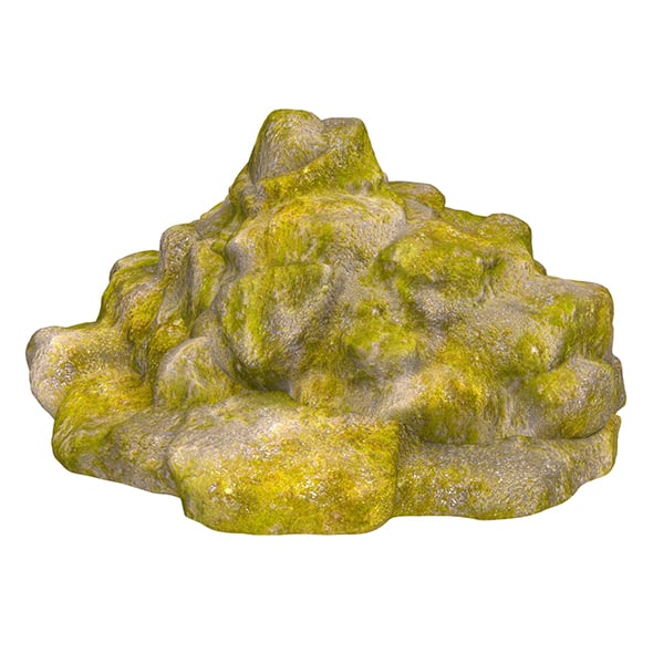 Moss Stone Rock 07 - 3DOcean Item for Sale