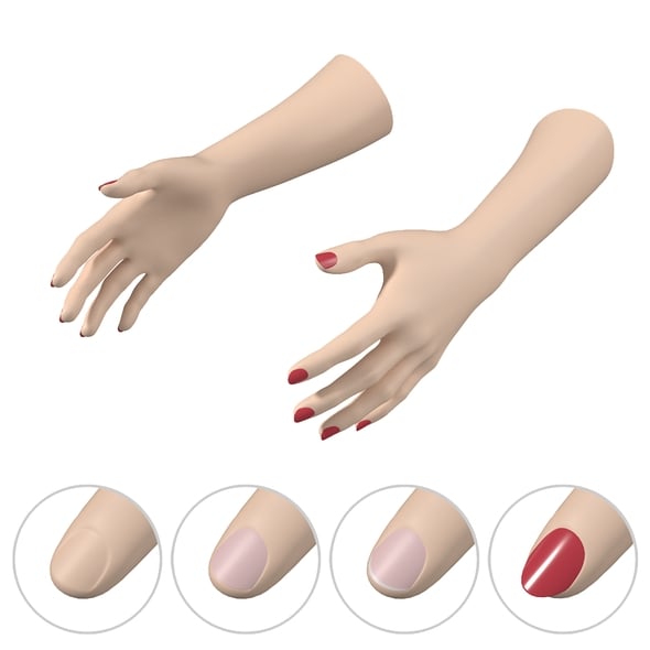 Female Hands Gesture 01 Base Mesh - 3DOcean Item for Sale