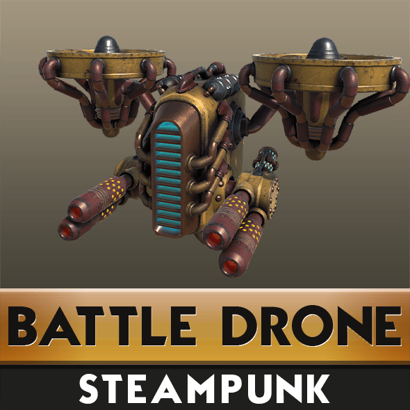 Steampunk Battle Drone - 3DOcean Item for Sale