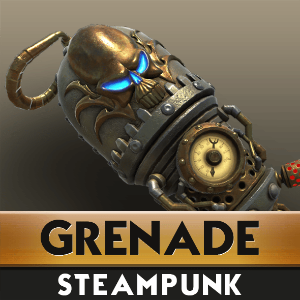 Steampunk Grenade - 3DOcean Item for Sale