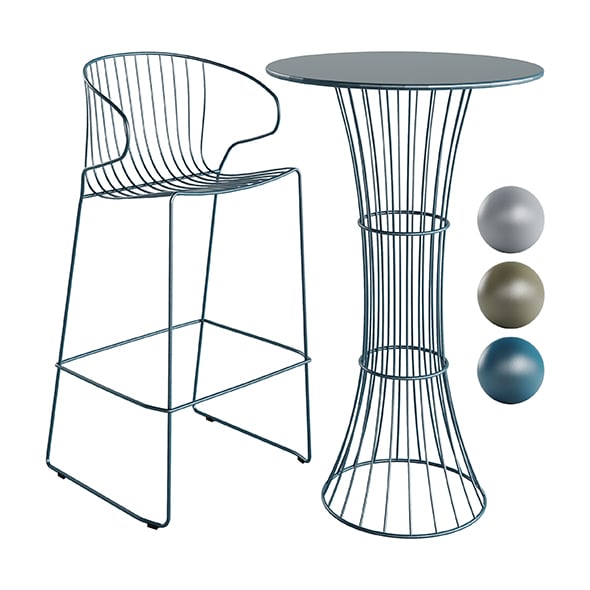 BOLONIA Stool and Table by iSimar - 3DOcean Item for Sale