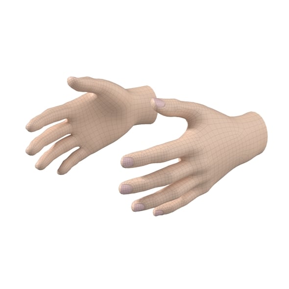 Female Hand Base Mesh 01 - 3DOcean Item for Sale