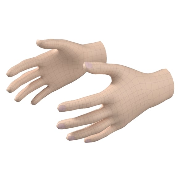 Female Hand Base Mesh 04 - 3DOcean Item for Sale