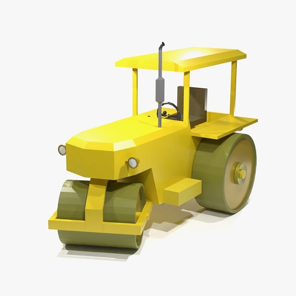 Old Road Roller 01 - 3DOcean Item for Sale