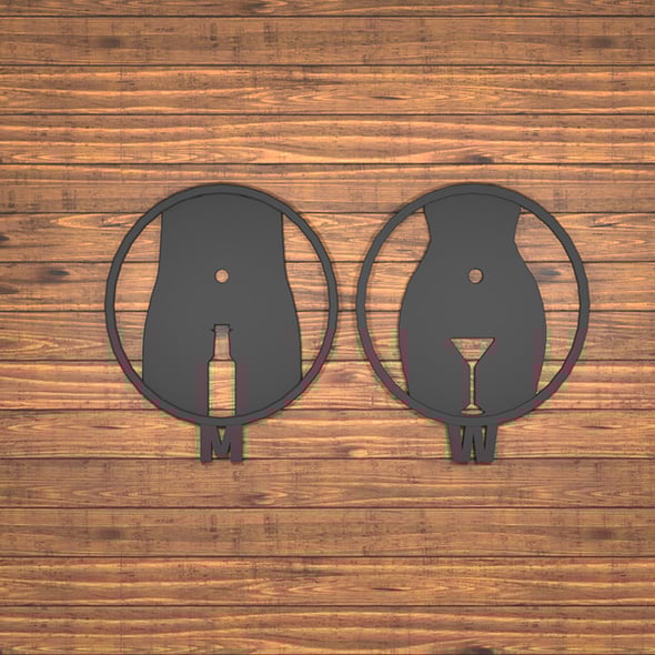 Eye Catching Male & Female Signage - 3DOcean Item for Sale