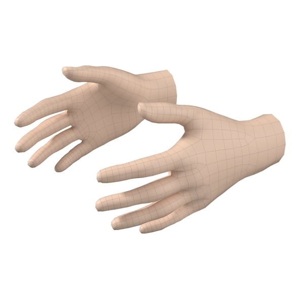 Female Hand Base Mesh 06 - 3DOcean Item for Sale