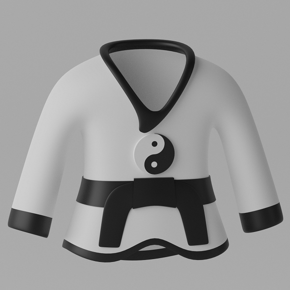 Kung Fu Tai Chi Suit 3D model - 3DOcean Item for Sale