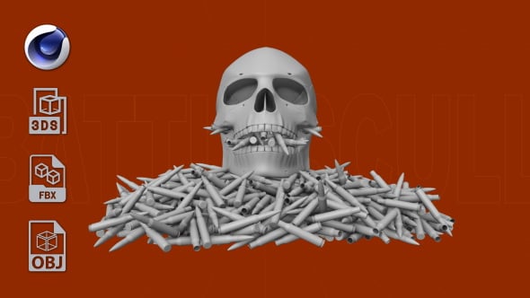 Battlescull (C4D, 3DS, FBX, OBJ) - 3DOcean Item for Sale
