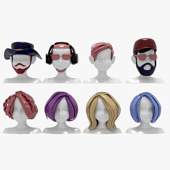 96 Hairstyles - 3DOcean Item for Sale