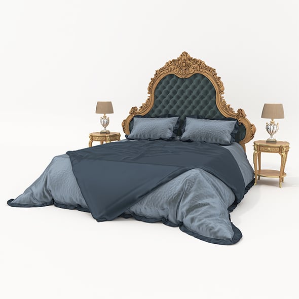 Classic European style Bed set 55 - 3DOcean Item for Sale