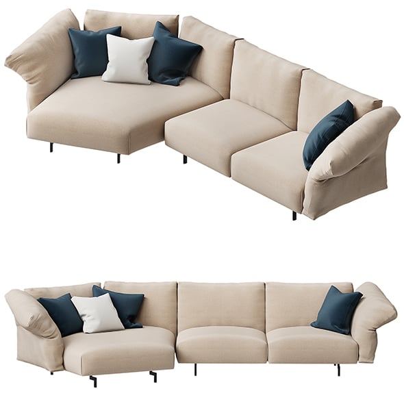 B&B Italia DAMBO SOFA - 3DOcean Item for Sale